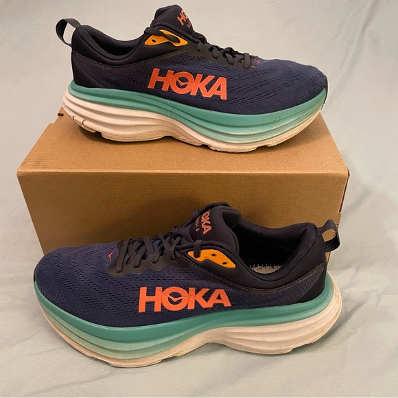 Hoka Other - Hoka One One Bondi 8 Men’s Size 11 D Navy Athletic Walking Running Gym Shoes